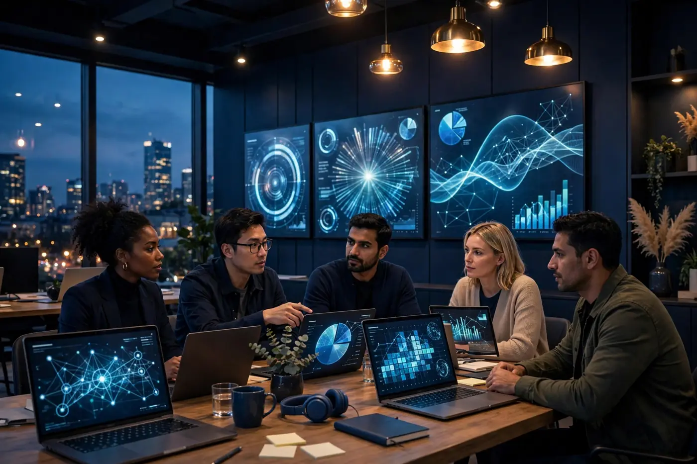 Pakistan Web strategy team reviewing growth analytics in a Karachi office